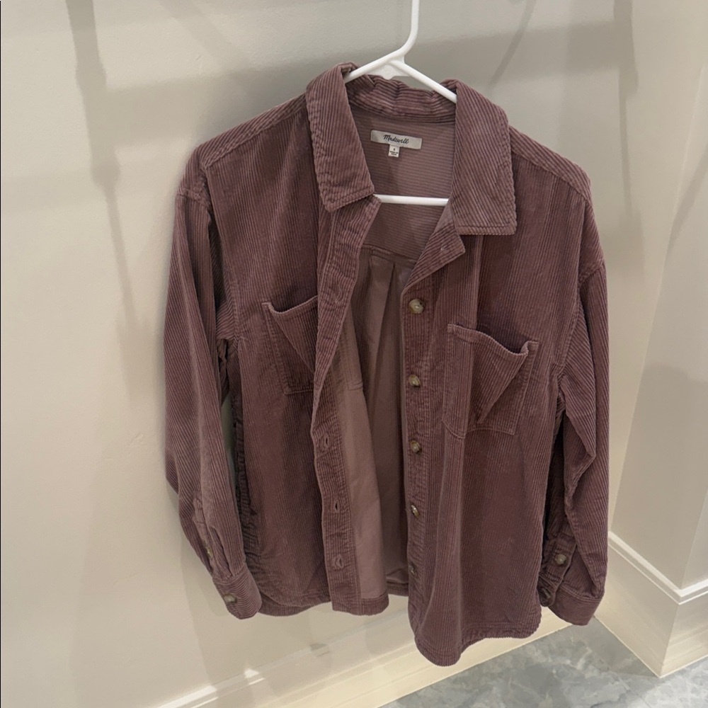 Madewell Corduroy Button-Up in Dusty Rose